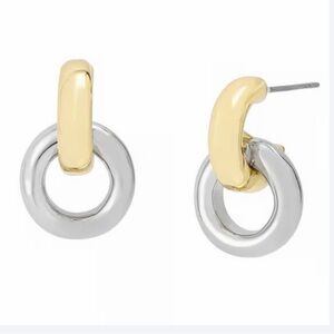 Steve Madden Gold and Silver Hoop Earrings